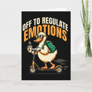 Tarjeta Listo para regular emociones divertido patinete de