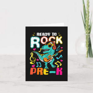 Tarjeta Listo Para Rodar Dinosaurio Pre-K De Vuelta A Los 