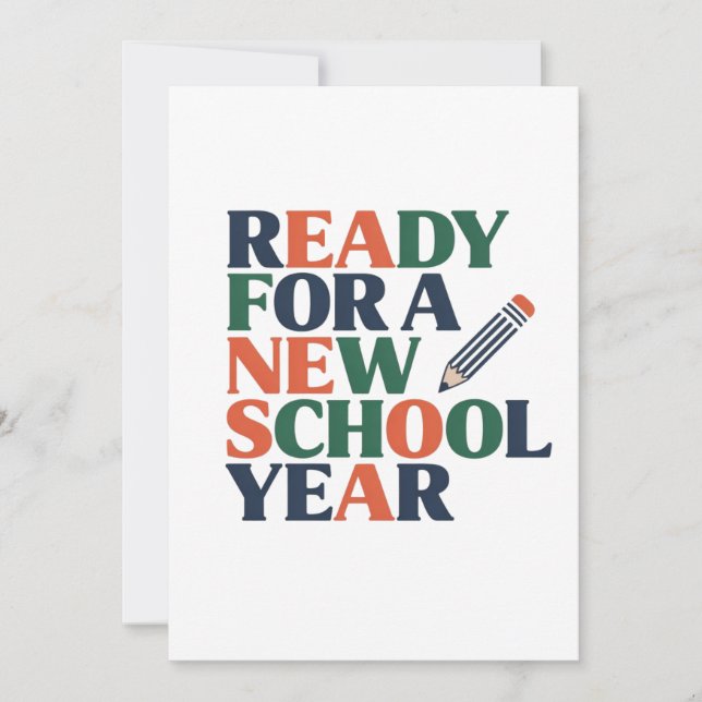 Tarjeta Listo para un Nuevo Año Escolar (Anverso)