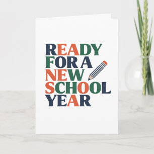 Tarjeta Listo para un Nuevo Año Escolar