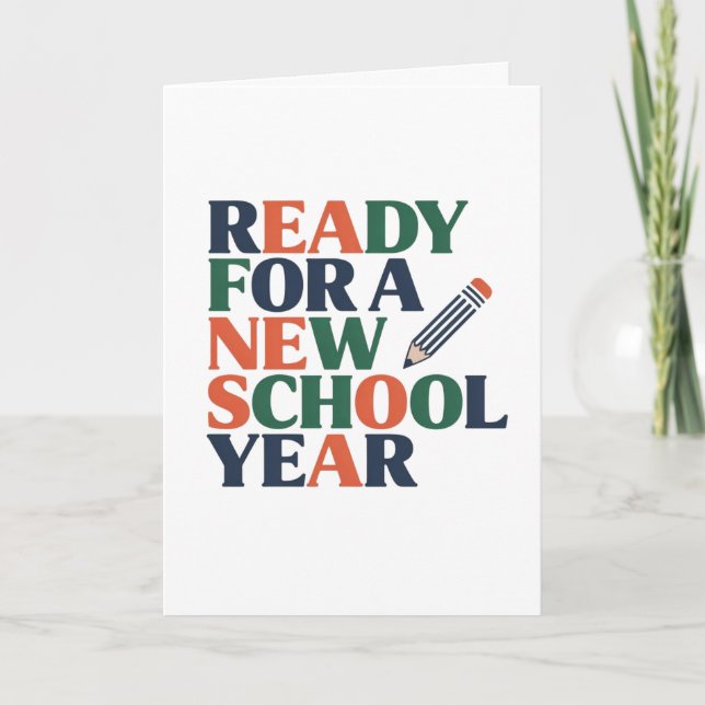 Tarjeta Listo para un Nuevo Año Escolar (Anverso)