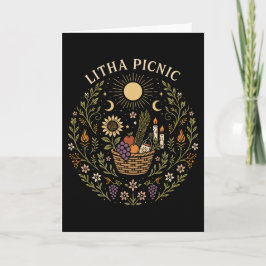 Tarjeta Litha Picnic Summer Solstice Celestial Art