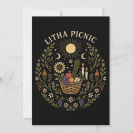 Tarjeta Litha Picnic Summer Solstice Celestial Art