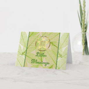 Tarjeta Litha Summer Solstice Pagan Pentagram