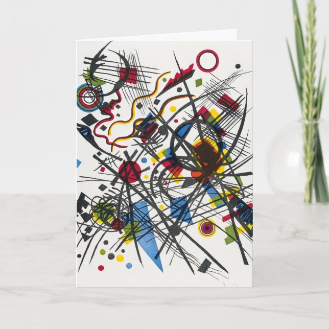 Tarjeta Litografía para Vierte Bauhausmappe de Kandinsky (Anverso)
