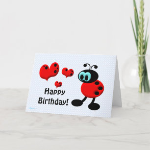 Tarjeta Little Birday Love Bug