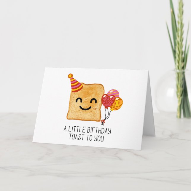Tarjeta Little Birthday Toast to You (Anverso)