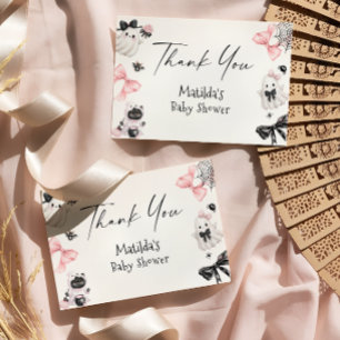 Tarjeta Little Boo Chica Baby Shower Gracias