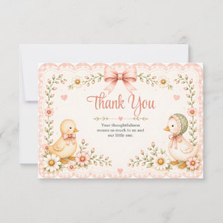 Tarjeta Little Duckling Dreams Thank You Card