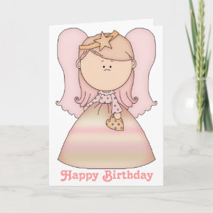 Tarjeta Little Fairy Angel Happy Birday Card 2b