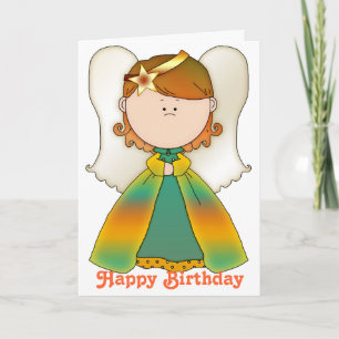 Tarjeta Little Fairy Angel Happy Birday Card 5b