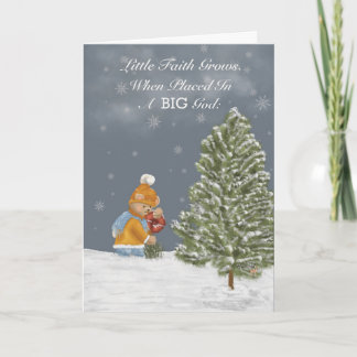 Tarjeta “Little Faith Grows”– Holiday Card by M. Marie Art