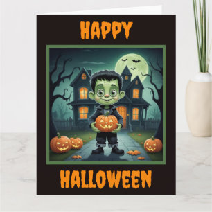Tarjeta Little Frankenstein Halloween