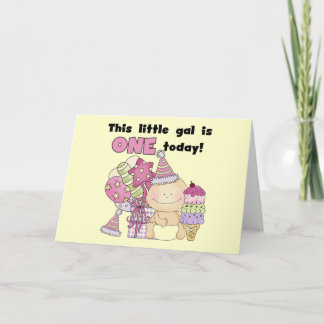Tarjeta Little Gal es una camiseta y regalos
