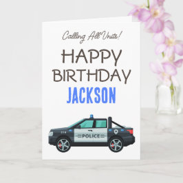 Tarjeta Little Officer Police Birthday | Personalized 