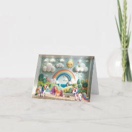 Tarjeta Little Pony y Unicornios
