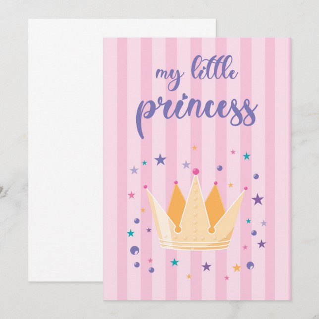 Tarjeta Little  princess Flat Greeting Card (Anverso / Reverso)