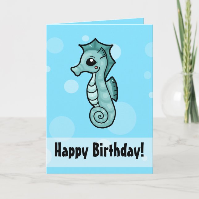 Tarjeta Little Seahorse Birthday card (Anverso)