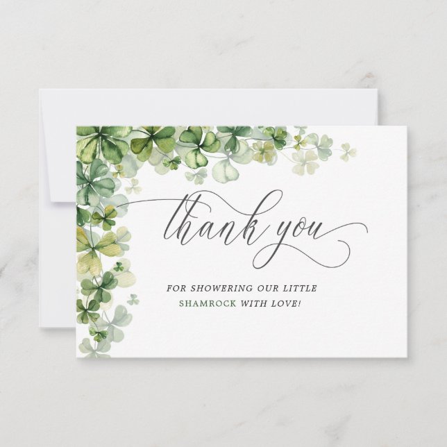 Tarjeta Little Shamrock Spring Bridal Shower (Anverso)