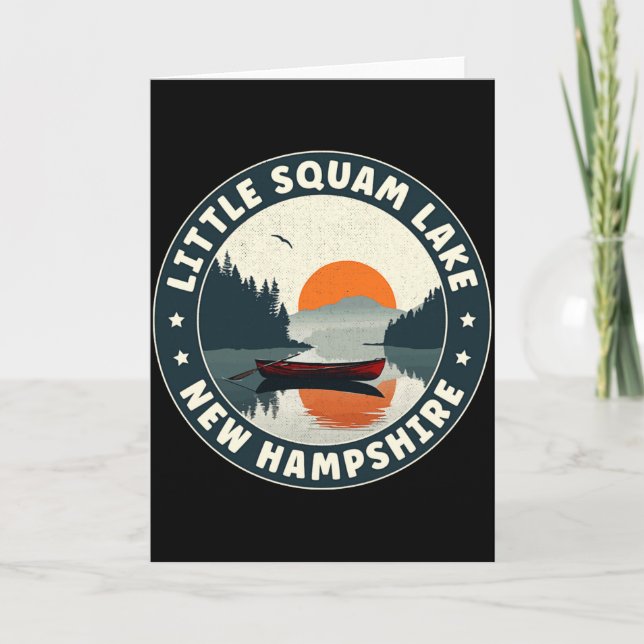 Tarjeta Little Squam Lake New Hampshire Sunset T Shirt  (Anverso)