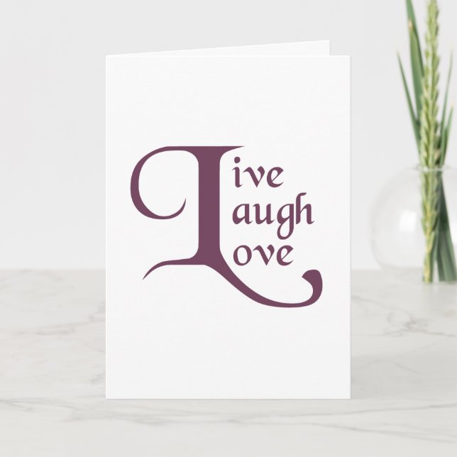 Tarjeta Live, Laugh, Love (Anverso)