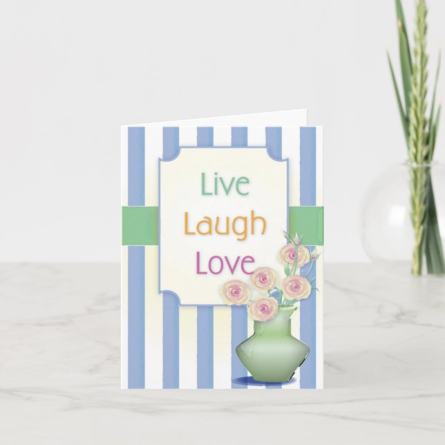 Tarjeta Live Laugh Love Notecard (Anverso)