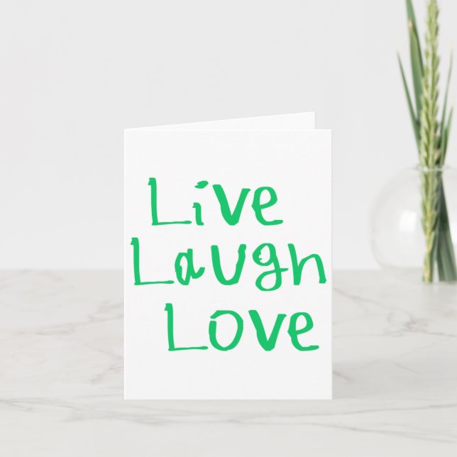 Tarjeta Live Laugh Love Pegatina1 (Anverso)