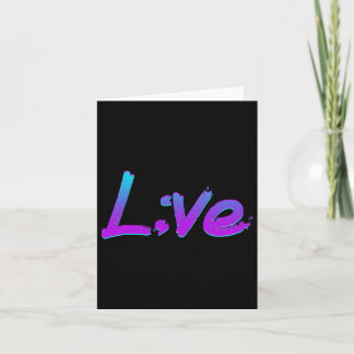 Tarjeta Live Semicolon Suicidio Prevención Conciencia Ment