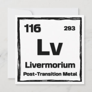 Tarjeta Livermorio (Lv) - Tabla Periódica de los Elementos