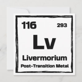 Tarjeta Livermorium (Lv) - Periodic Table of The Elements
