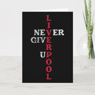 Tarjeta Liverpool Inglaterra Uk Fútbol Aficionados Afligid
