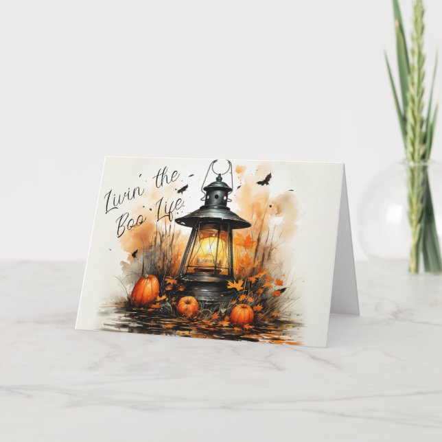 Tarjeta Livin' the Boo Life Halloween Birday Card (Anverso)