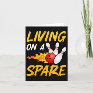 Tarjeta Living On Spare Bowling Pin Strike Bowling Player