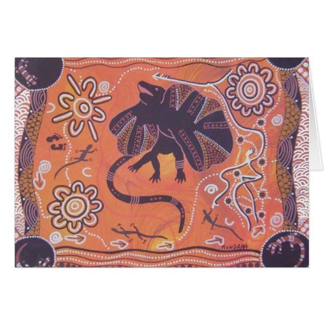 Tarjeta Lizard del cuello del frito (Anverso (Horizontal))