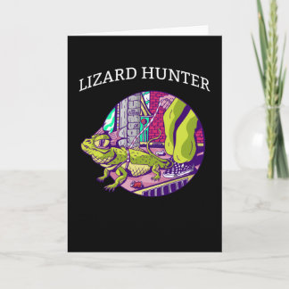 Tarjeta Lizard Hunter Green Gecko Iguana Gekko Men Lizard