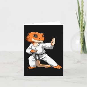 Tarjeta Lizard Karate Dueños de dragones con barba Dragon