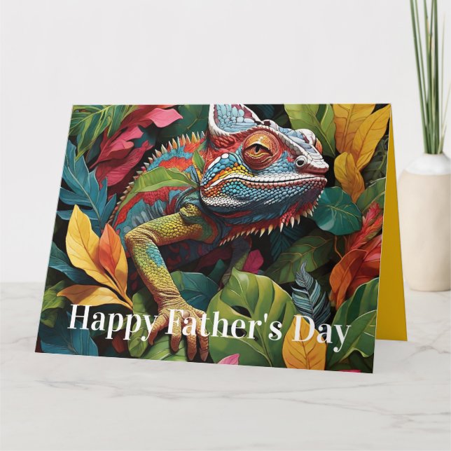 Tarjeta Lizard Leaves & Colour (Anverso)