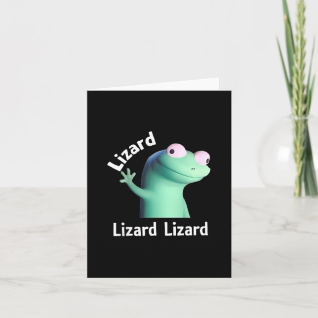 Tarjeta Lizard Lizard Lizard Camiseta Meme divertida.png (Anverso)