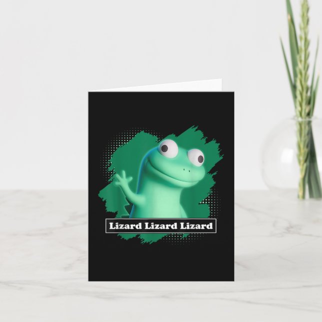 Tarjeta Lizard Lizard Lizard Elio Meme Funny Design T-shir (Anverso)