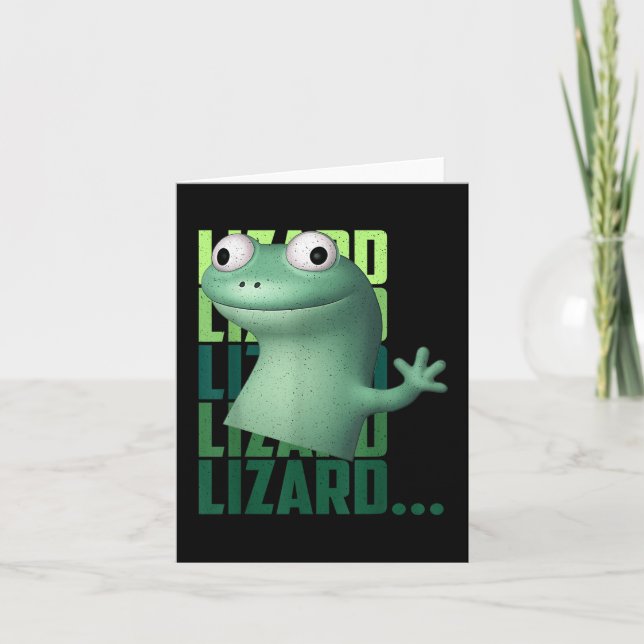 Tarjeta Lizard Lizard Lizard Graciosa Meme camiseta_2.png (Anverso)