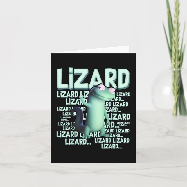 Tarjeta Lizard Lizard Lizard Gracioso Extraño Meme Viral T (Anverso)