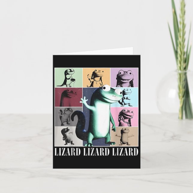 Tarjeta Lizard Lizard Lizard Meme Vintage Funny (Anverso)