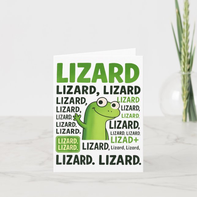Tarjeta Lizard Lizard Lizard Shirard Gracioso Animal Extra (Anverso)