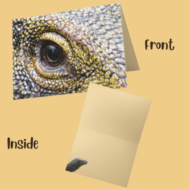 Tarjeta Lizarda para monitor de cocodrilo (crocodile monitor folded card)