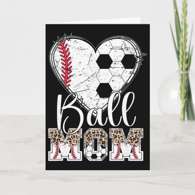 Tarjeta Ll Mamá Corazón Fútbol Vender Mamá  (Anverso)