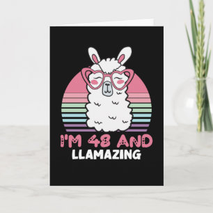 Tarjeta Llama a Bday de 48 años por cumpleaños 48