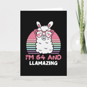 Tarjeta Llama a cumpleaños número 64 a cumpleaños