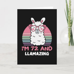 Tarjeta Llama a llama de 72 años, cumpleaños 72