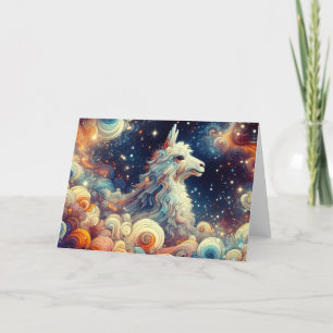 Tarjeta Llama a nubes cósmicas