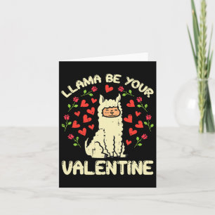 Tarjeta Llama a ser tu Valentín lindo alpaca masculina